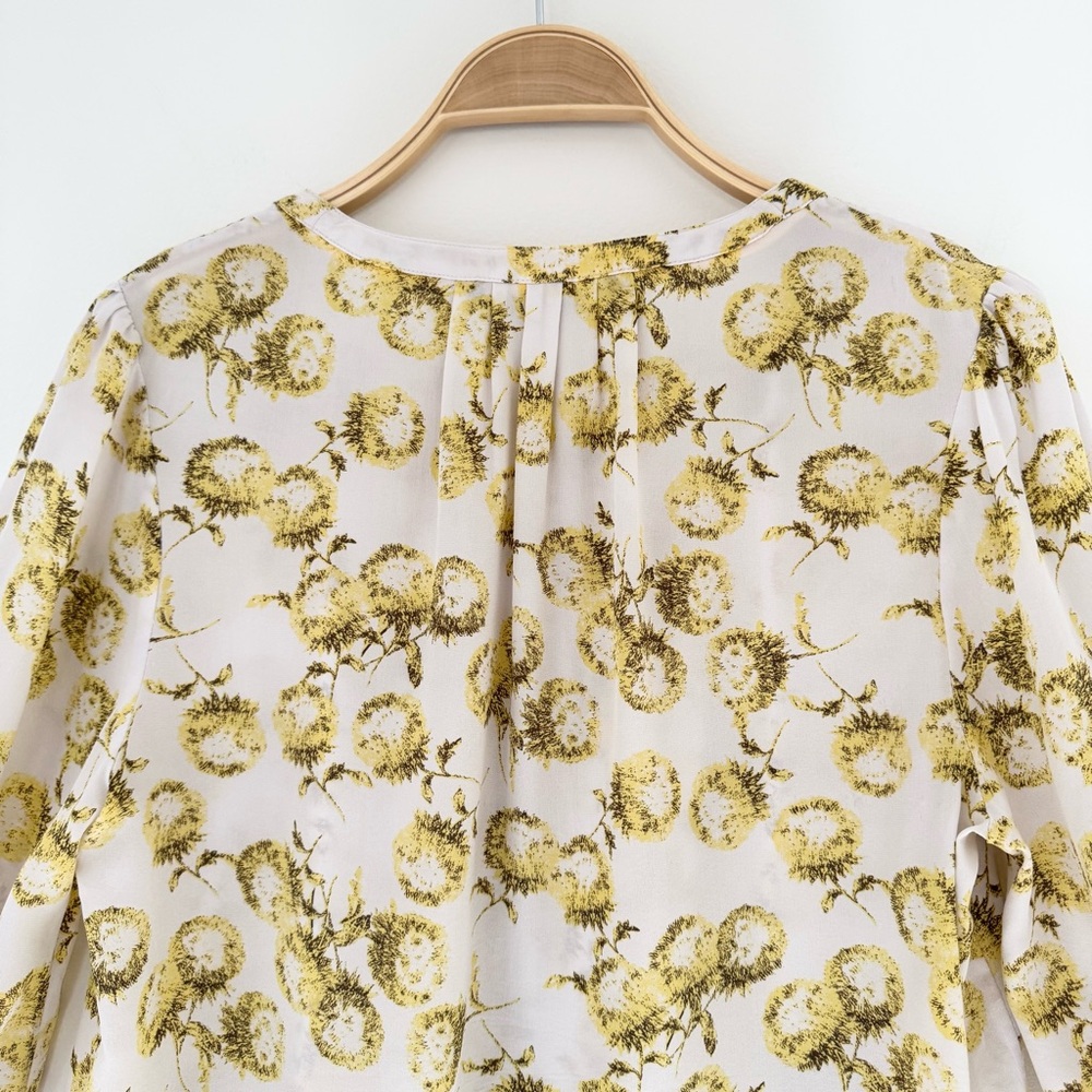 Boden Limited Edition Florence Yellow and Cream Dandelion Floral Top, Sz 10, EUC - Picture 7 of 12